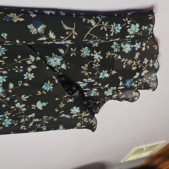 Fashion Bug Blue and Black Midi Pencil Skirt - Picture 4 of 8